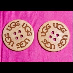 Two UGG Replacement Boot Buttons - Sand